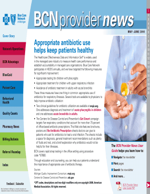 BCN Provider News May June Blue Cross Blue Shield of  Form