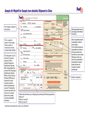 Air Waybill Form