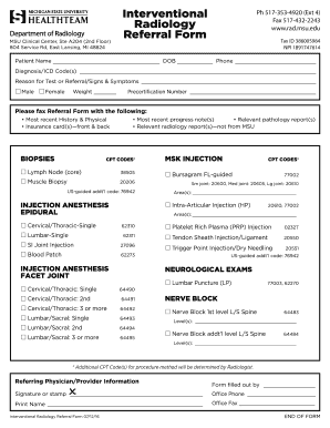 Printable Radiology Order Form PDF
