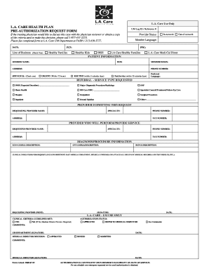 La Care Authorization Form