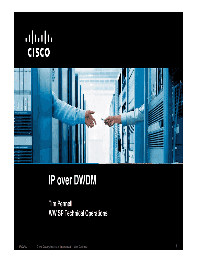 IP over DWDM  Form