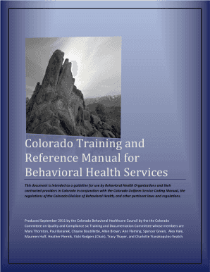 Colorado Training and  Form