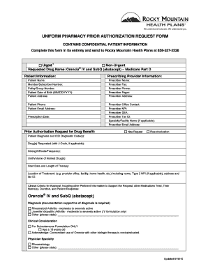  IV &amp; SubQ MC  Form