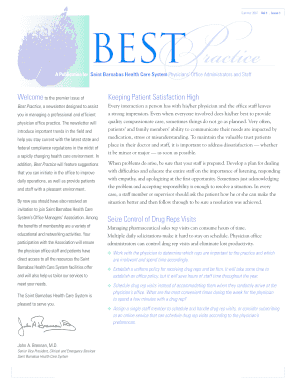 Best Practice Office Managers Newsletter Summer  Form