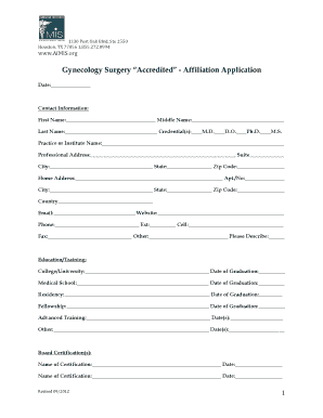 AIMIS GYNPhysician Application 312 DOC Aimis  Form