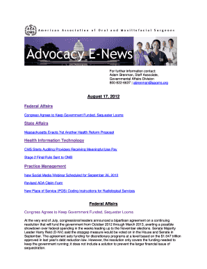 Advocacy E Newsletter August Aaoms  Form