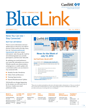 Care First BlueLink September Greater Baltimore Medical Gbmc  Form