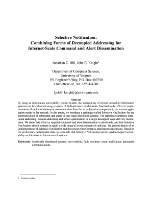 Selective Notification Combining Forms of Decoupled Addressing Cs Virginia