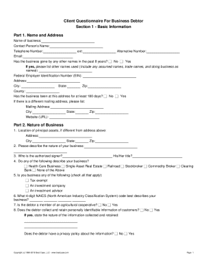 Best Case Client Questionnaire  Form