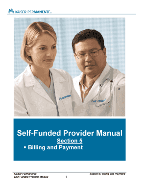 Section 5 Billing and Payment Community Providers Kaiser Providers Kaiserpermanente  Form