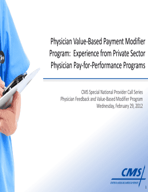 Physician Value Based Payment Modifier  Form