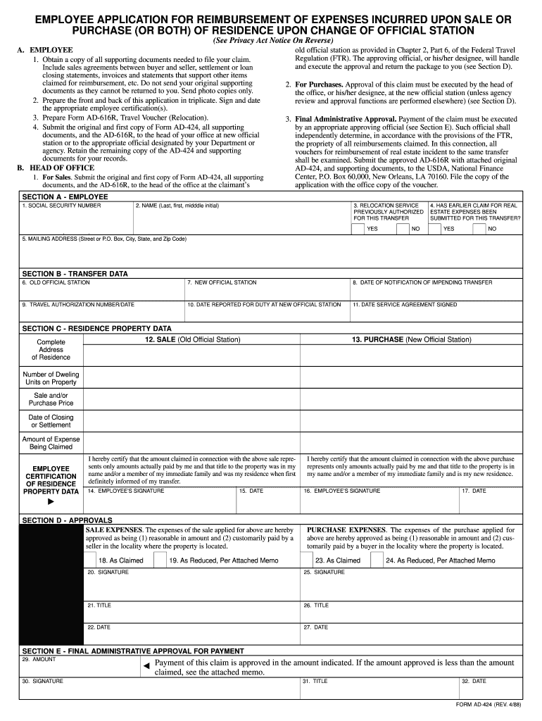 EMPLOYEE APPLICATION for REIMBURSEMENT of Aphis Aphis Usda  Form