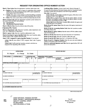 AD 956 National Finance Center Nfc Usda  Form