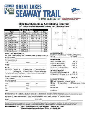 Membership and Advertising Form DOC