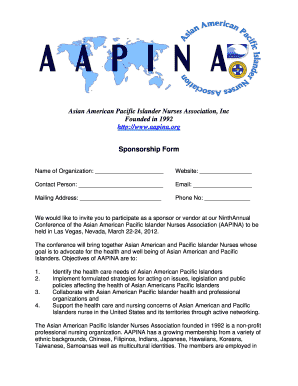Sponsorship Form for Website DOCX Aapina