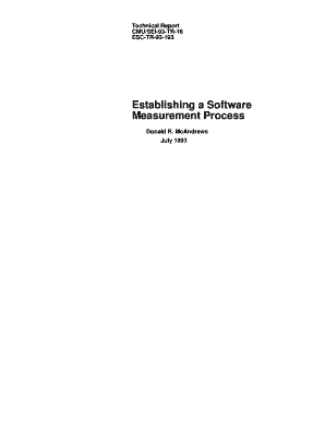 Establishing a Software Measurement Process SEI Digital Library  Form