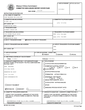 John Robinson's 8 Day Finance Report Form