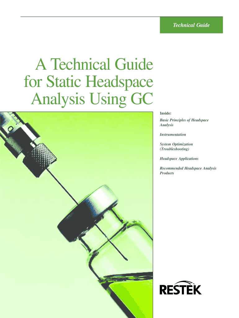A Technical Guide for Static Headspace Analysis, Using GC  Form