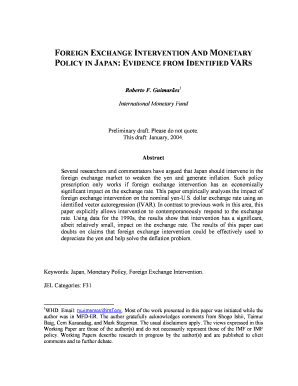 Foreign Exchange Intervention and Monetary Policy in Japan RePEc Repec  Form