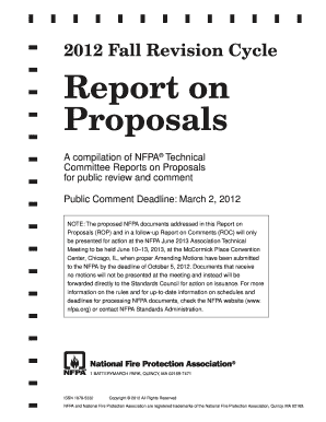 The Primary Rules Governing the Processing of NFPA Documents Codes, Standards, Recommended Practices, Nfpa  Form