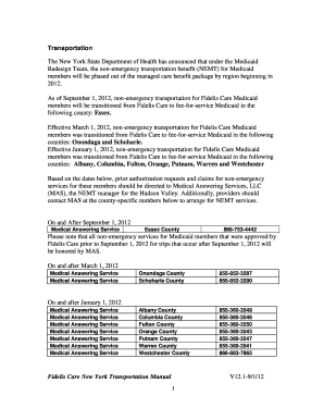 Fidelis Transportation  Form