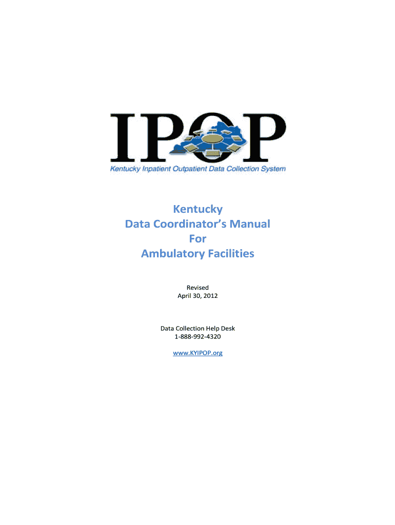 Kentucky Data Coordinator&#039;s Manual for Ambulatory Facilities Chfs Ky  Form