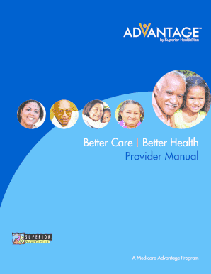 Better Care Better Health Provider Manual Superior Health Plan  Form