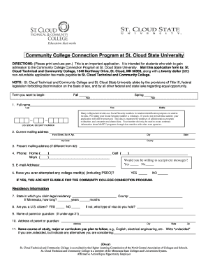 Cloud State Application  Form