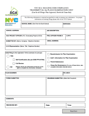 Nyc Dob Transmittal Form