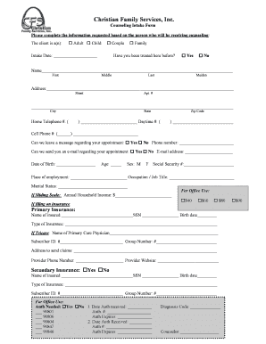 Family Intake  Form