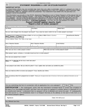 DS 64 Travel Visa Pro  Form