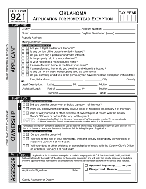  Homestead Form 2008