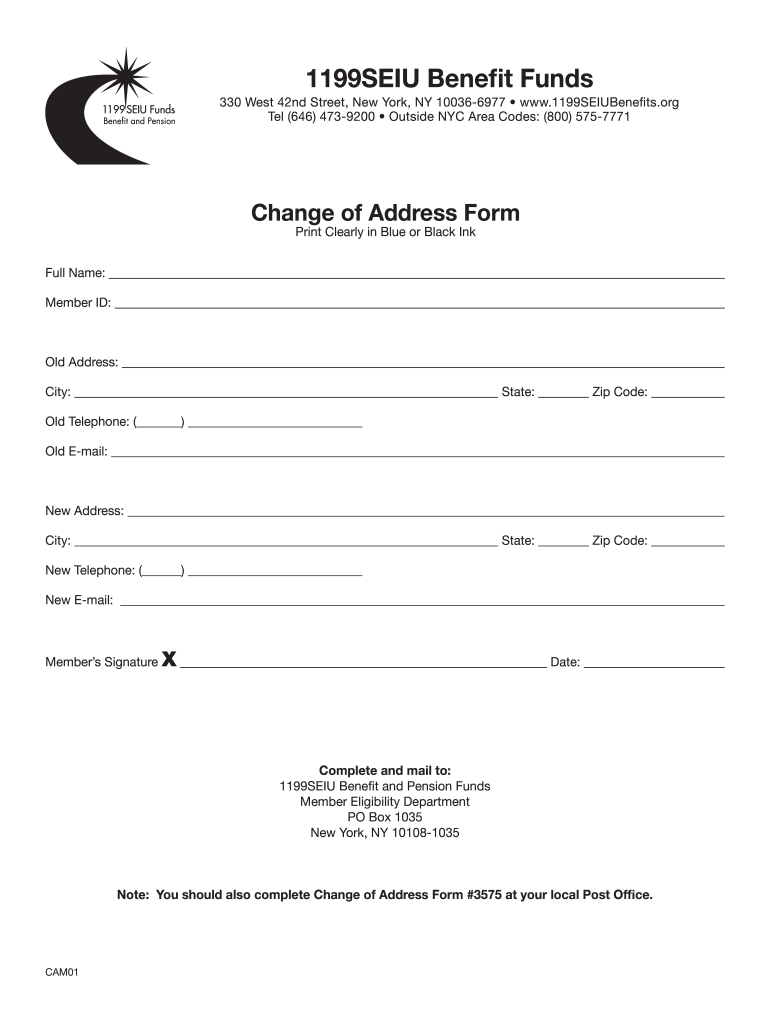 1199 Address  Form