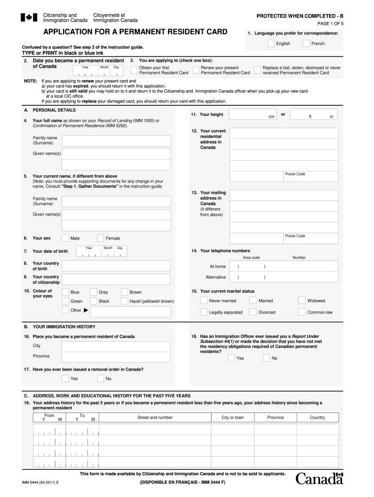 Get and Sign Imm5444e Printable Form 2011