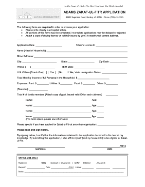 Adams Center eID  Form