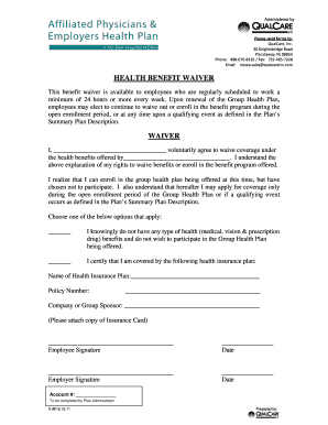  Qualcare Waiver Form 2011-2024