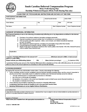 Sc Deferred Compensation Forms