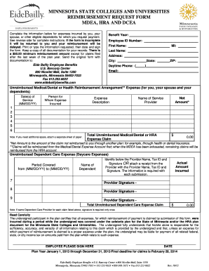 Reimbursement Form Eide Bailly