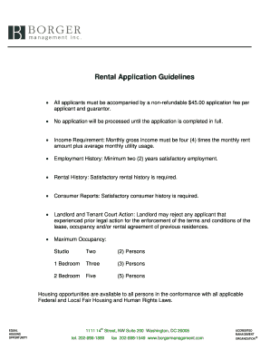 Borger Management  Form