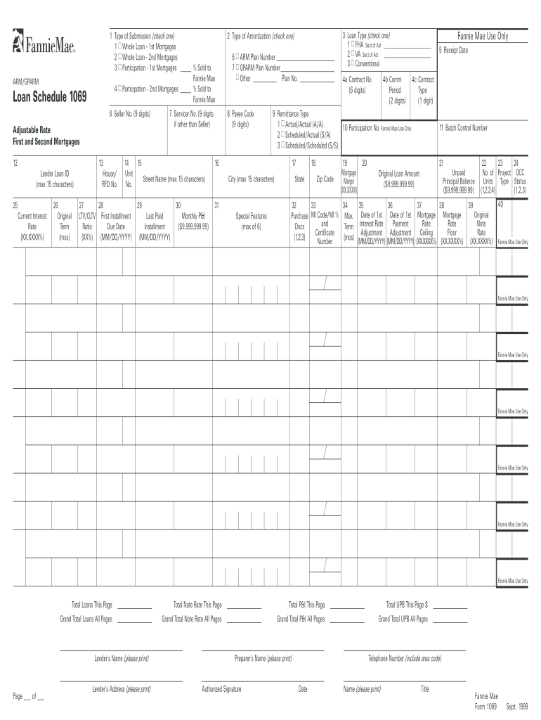  Form 1069 1999-2024