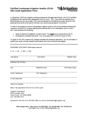 Irrigation Checklist Template  Form