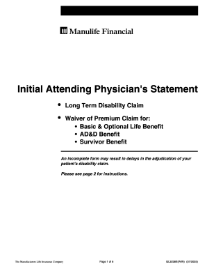 Manulife attending physician statement - Fill Out and Sign Printable ...