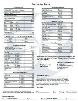 Patient Encounter Form PDF