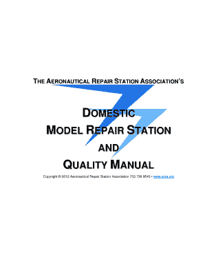 Arsa Repair Station Manual Form