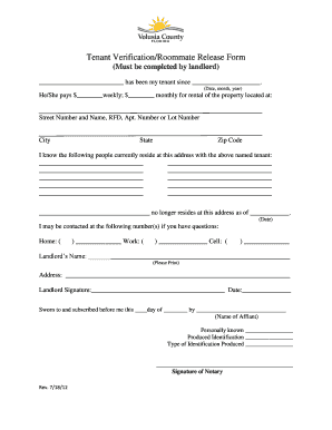  Roommate Release Form 2012-2023