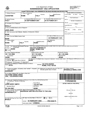 Ds 157 Form Filled Sample