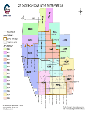 Chandler Zip Codes  Form