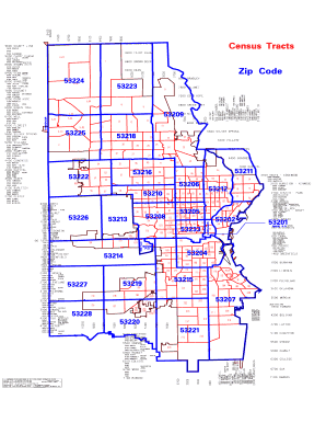 Milwaukee Zip Code Map  Form