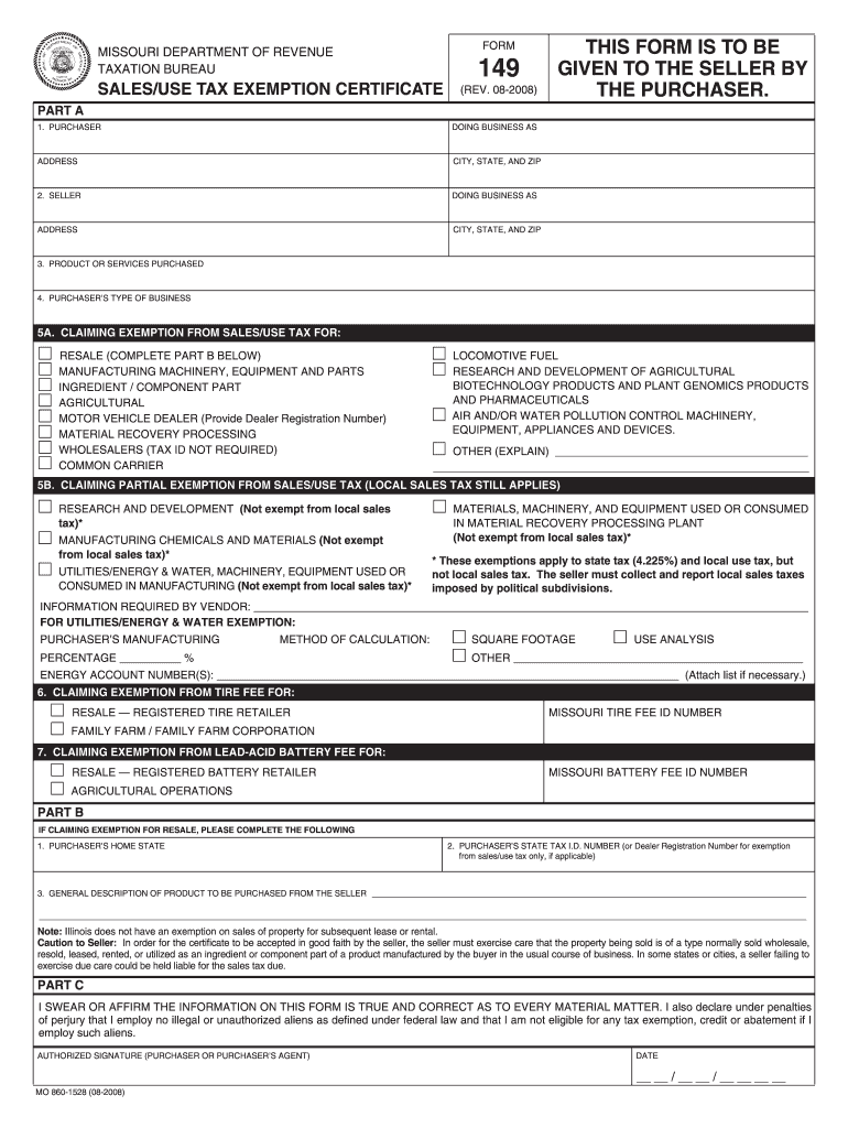  Tax Form 149 2019