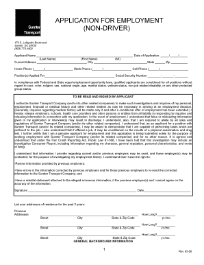 Sumter County Transit Application  Form